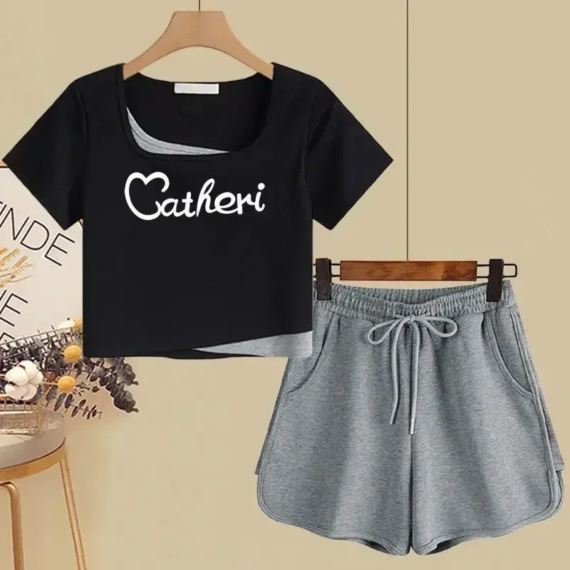 2024 модный новый искусственный костюм-двойка женские весенне-летние свободные