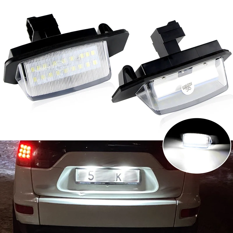 Фото 2 шт. светодиодные лампы освещения номерного знака для Mitsubishi OUTLANDER XL (CW) 2006-2012 для Lancer Sportback 2008 ~ 2012 №1