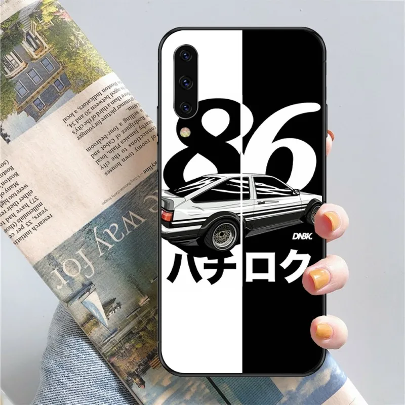 Initial D AE 86 GTR Phone Case For Samsung Note 9 10 20 Plus Pro Ultra J6 J5 J7 J8 Soft Black Phone Cover images - 6