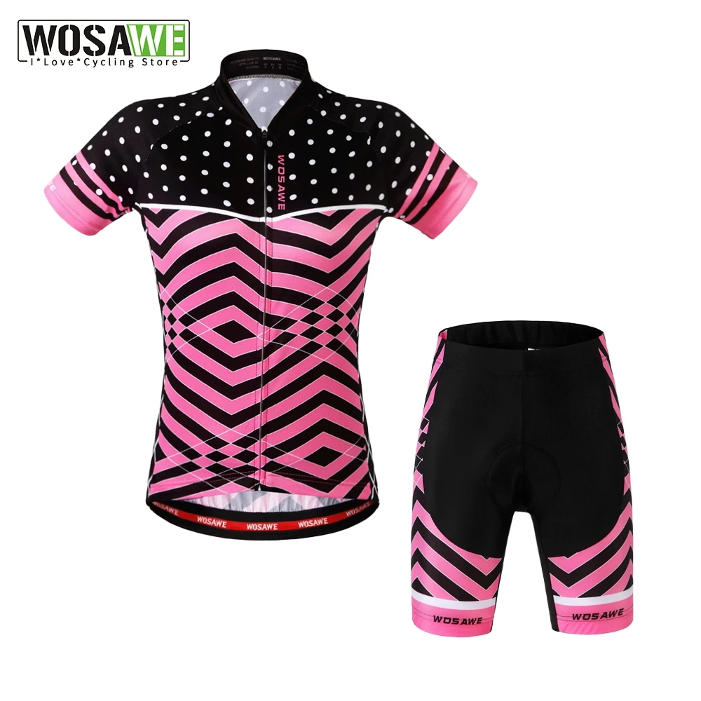 

WOSAWE Summer Cycling Jersey Set Breathable Team Racing Sport Bicycle Jersey Mens MTB Mountain Bike Tights Clothing Short Jersey