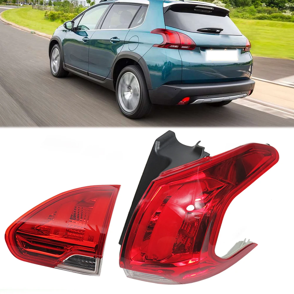 Ouside Inside Rear Bumper Fog Light Rear Tail Light Stop Brake Lamp For Car 9678074280 For Peugeot 2008-2016 For Car 9678074280