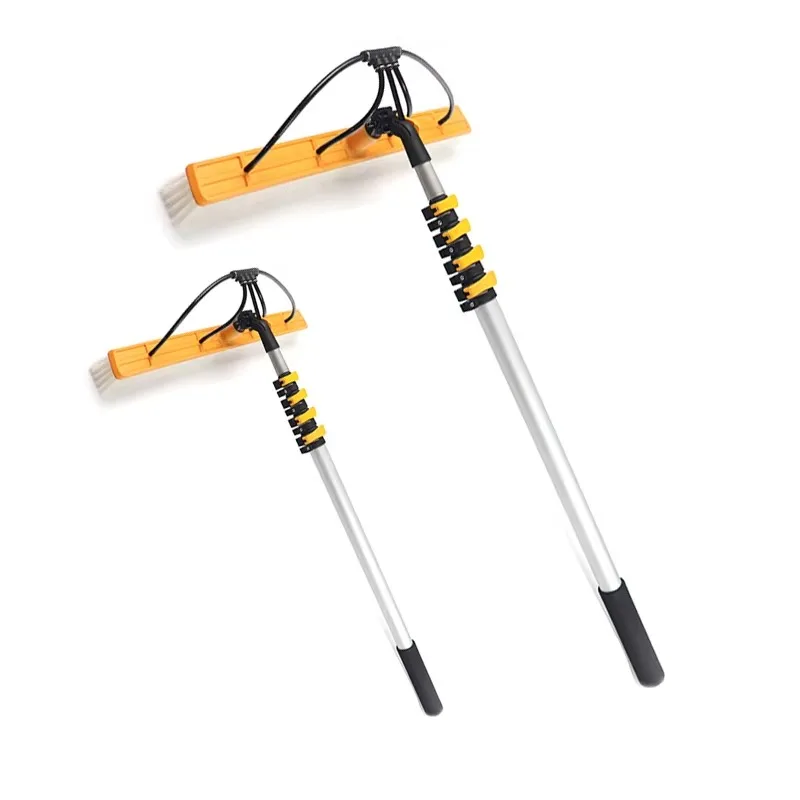 Телескопическая длинная ручка 30-футовая щетка для очистки солнечных панелей с