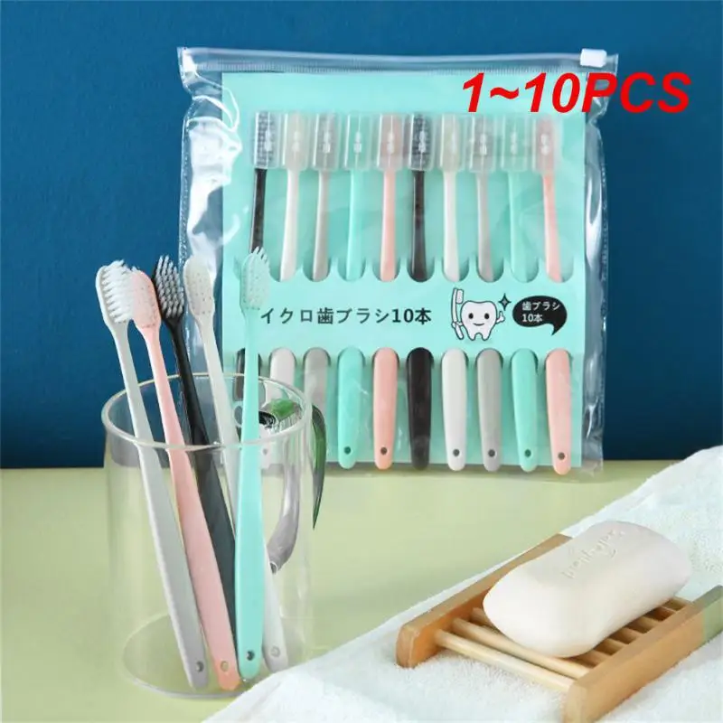 

1~10PCS set Toothbrush Eco Friendly Natural Handle Bamboo Charcoal Bristle Adult Soft Ultra Fine Bristles Toothbrushes Household