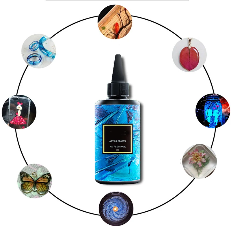

200g Uv Resin Hard Acrylic Ultraviolet Clear Transparent Uv Curable Adhesive For Diy Craft Jewelry Mold Curing Plastic Glue