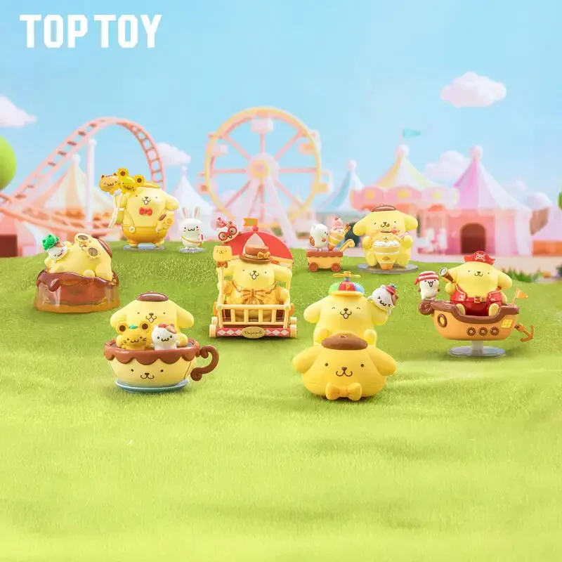 Фото TOPTOY SANRIO POMPOMPURIN Серия «Парк развлечений» — Слепая коробка-сюрприз, Настольное украшение, Игрушки в слепых пакетах, Аниме-фигурка, Милая модель №2