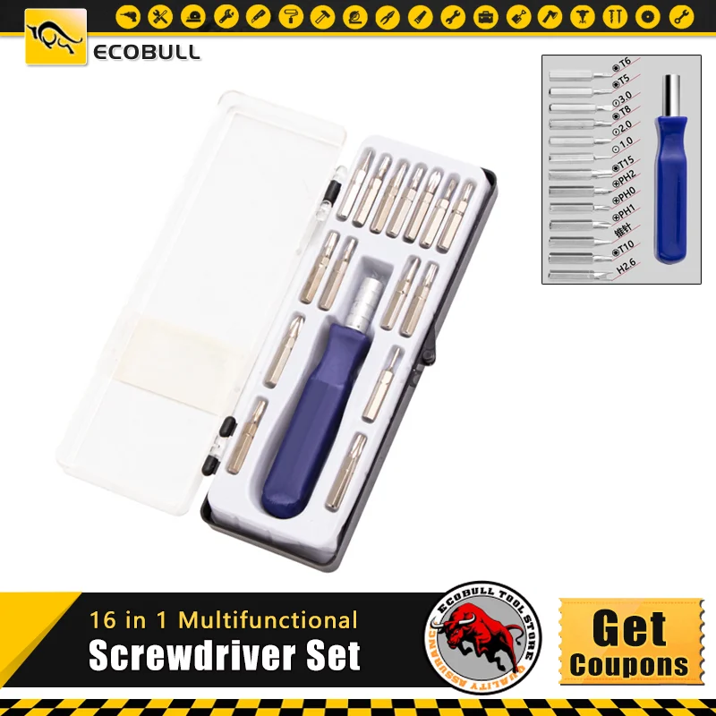 

16 in 1 screwdriver multifunctional screwdriver set gift small screwdriver multifunctional screwdriver magnetic screwdriver