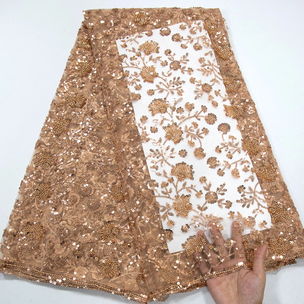 SJD французская сетка вышивка блестками кружево с бусинами 2024 высокое качество