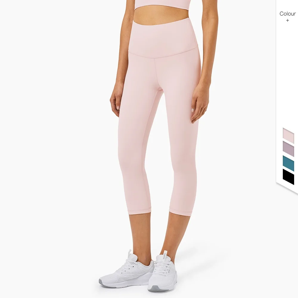 Solid Color Comprehensive Training  Workout Yoga Pants High Waist Fintess Legging Gym Clothe Women High Waist Lifting Peach Hip