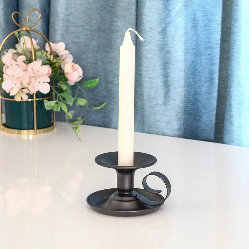 

Retro Metal Candle Holders Modern Home Decoration Glamorous Chic Wedding Party Living Room Table Decoration Desktop Accessories