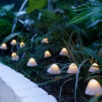 outdoor 30led solar lights christmas garland mushroom string lights waterproof landscape lawn lamps for garden patio decoration