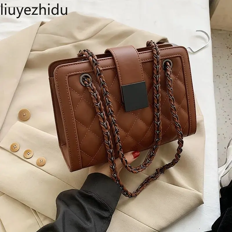 

Женская сумка, кожаные ромбовидные сумки через плечо, женская брендовая дизайнерская женская сумка-мессенджер на цепочке, Женская трендова...