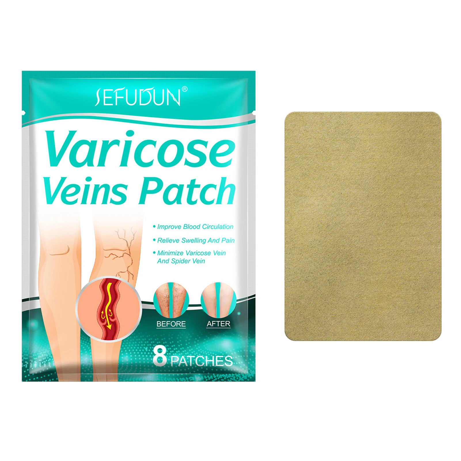 

8pcs Varicose Veins Patch Relief Leg Vasculitis Spider Varicose Vein Patches Varicose Veins For Legs Improve Blood