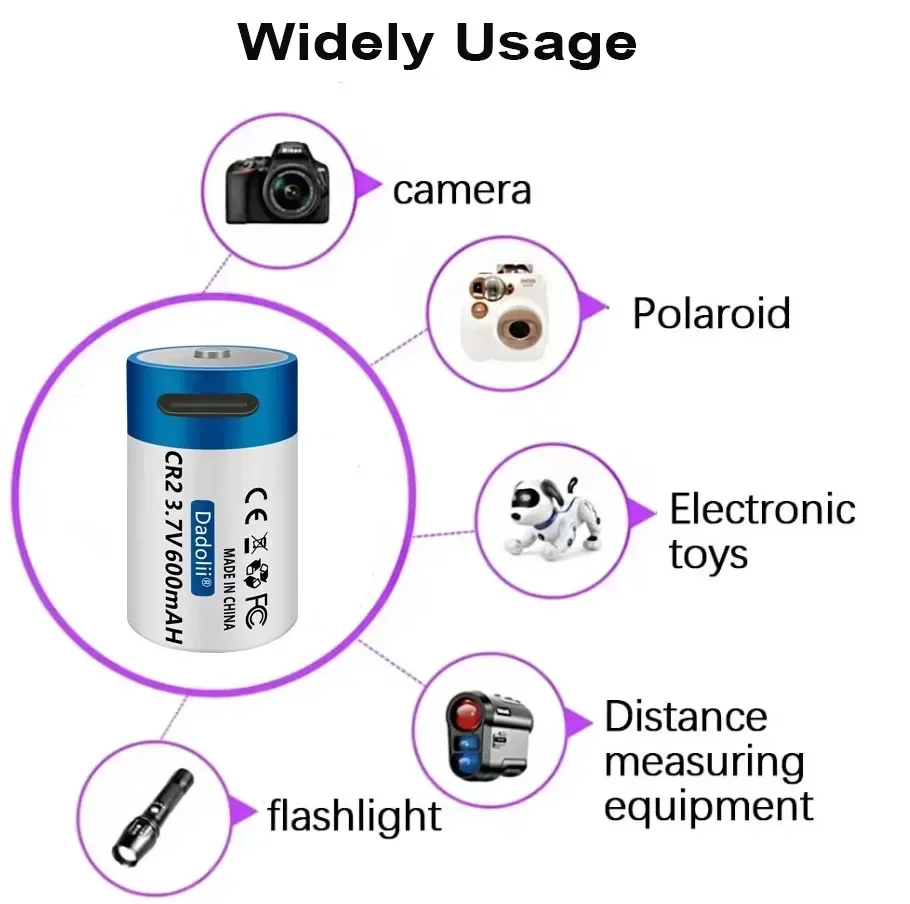 Литий-ионный аккумулятор для цифровой камеры 3 7 в CR2 600 мАч