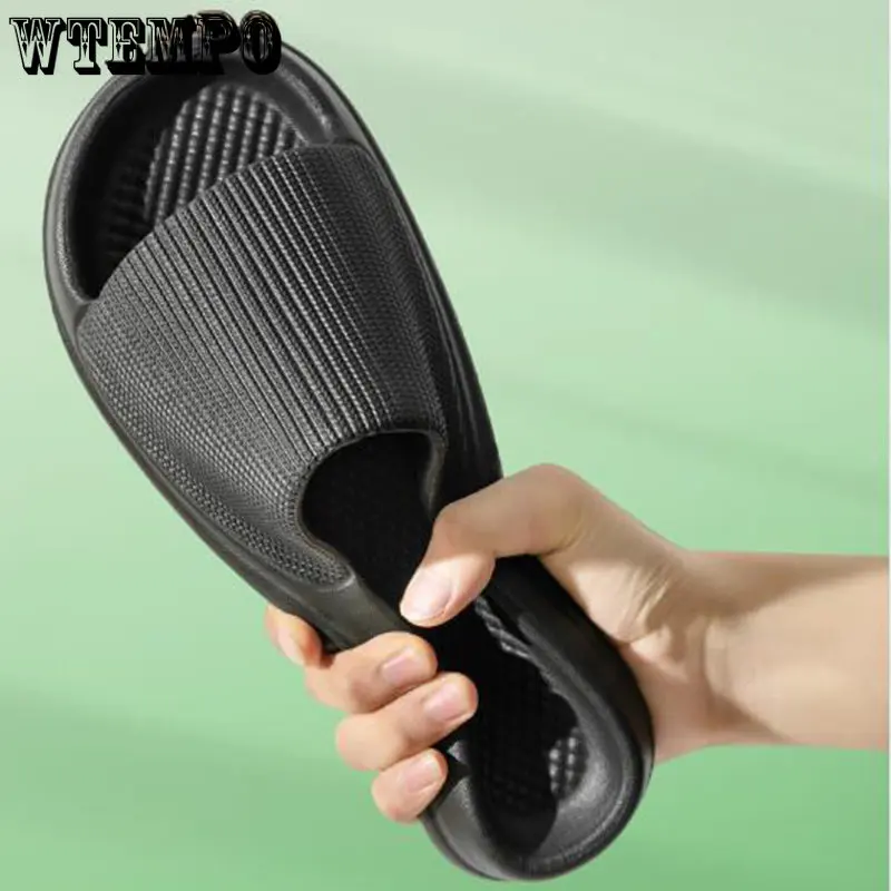 WTEMPO Summer Slippers Simple Plain Soft Bottom Home Sandals Indoor Household Non-slip Silent Fashion Unisex Shoes Dropshipping