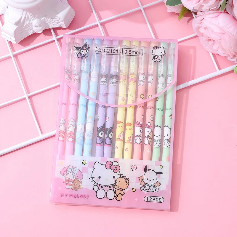 48 шт/лот Sanrio Creative Dog Erasable Gel Pen милые 0.5mm черно-синие чернила нейтральные ручки