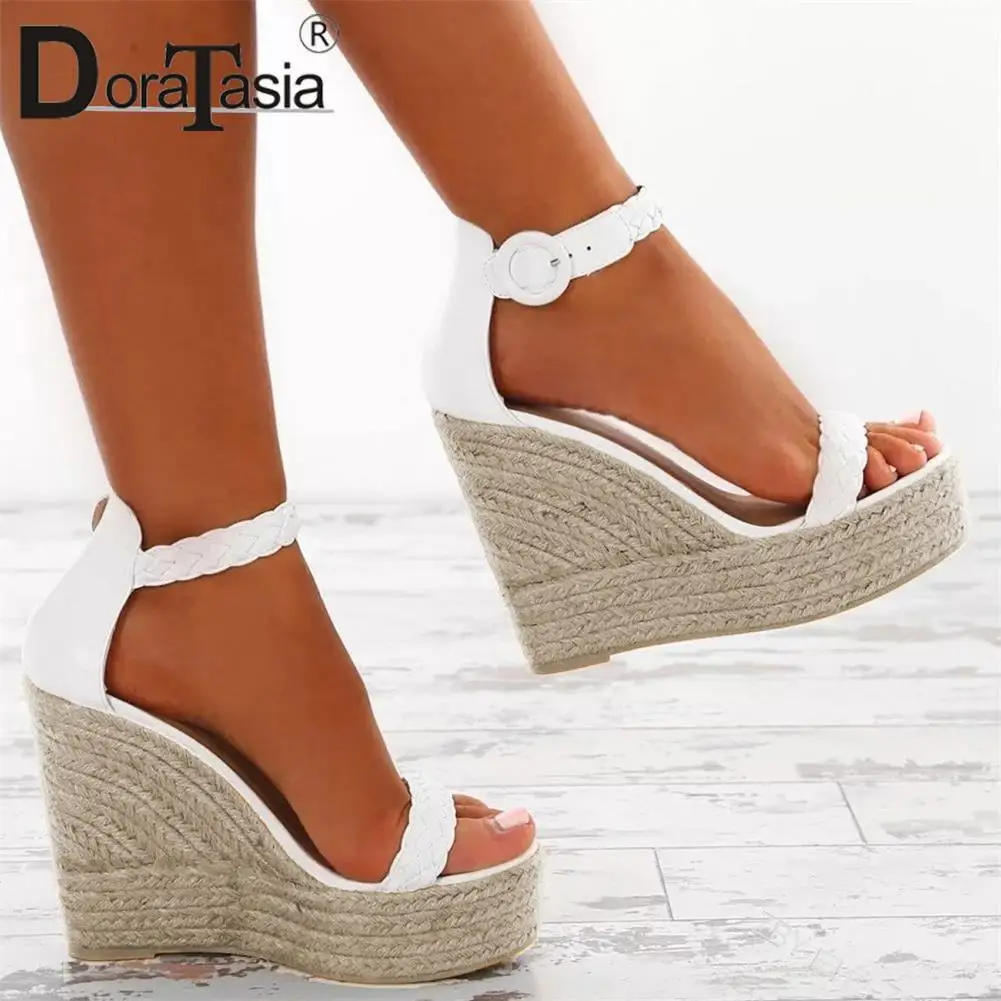 

DORATASIA Brand Design Ladies Platform Sandals Fashion Solid Wedges High Heels Summer Sandals Women Casual Party Shoes Woman
