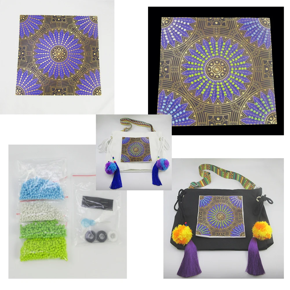 Мандала в богемном стиле хиппи винтажный набор для самостоятельной сборки