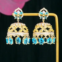 jimbora shiny cz boho pendant earrings for women wedding bridal jewelry trendy noble high quality 2022 ins hot new original