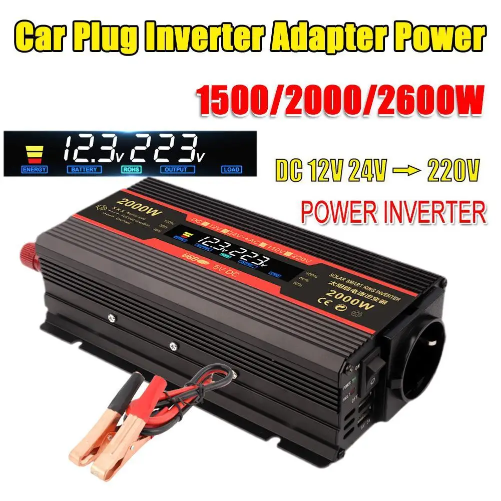 

EU Socket Power Inverter 12V 220V Sine Wave Inverter 12 V To 220 Converter DC To AC Voltage Regulator Kit Inversor Tranfarmer
