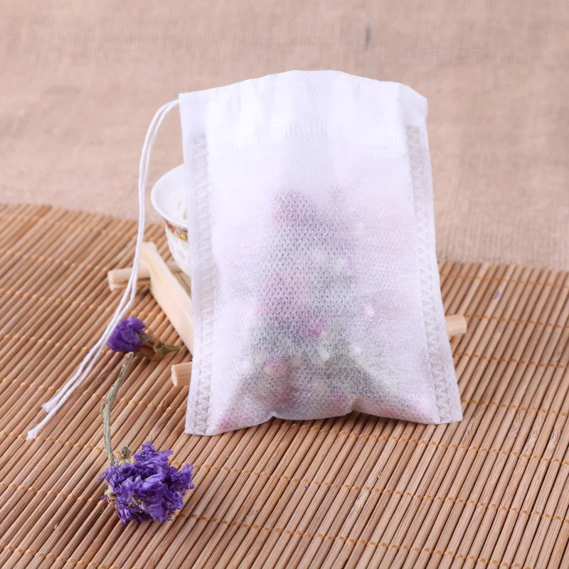 

100 Pcs 5.5x7cm Disposable Empty Tea Bags Bags For Tea Bag With String Heal Seal Tea Infuser Non-woven Paper Filter Teabags