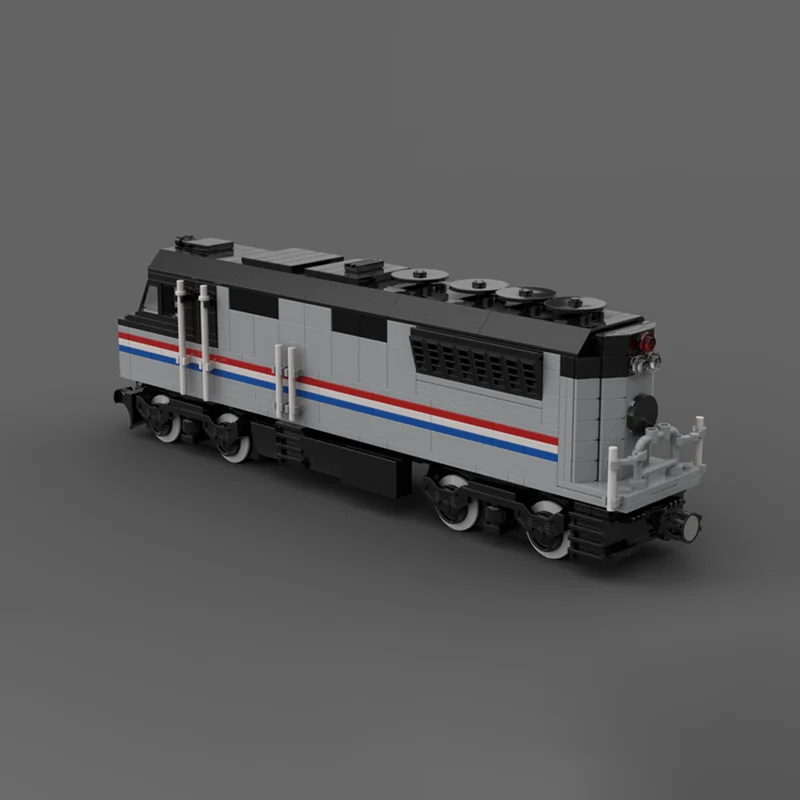 Серия железнодорожных поездов Moc строительные кирпичи EMD F40PH модель поезда