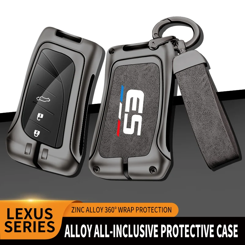 

Auto TPU Zinc Alloy Key Case Bag For Lexus ES200 ES240 ES250 ES260 ES300h ES350 F SPORT Logo Car Key Chain Car Metal Key Shell