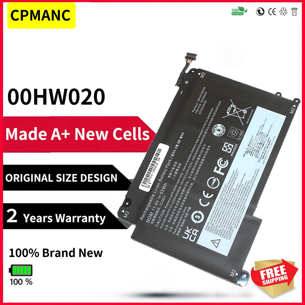 CPMANC 11 4 В 53 Втч 00HW020 00HW021 Аккумулятор для ноутбука LENOVO ThinkPad P40 Yoga14 Yoga 460 SB10F46458