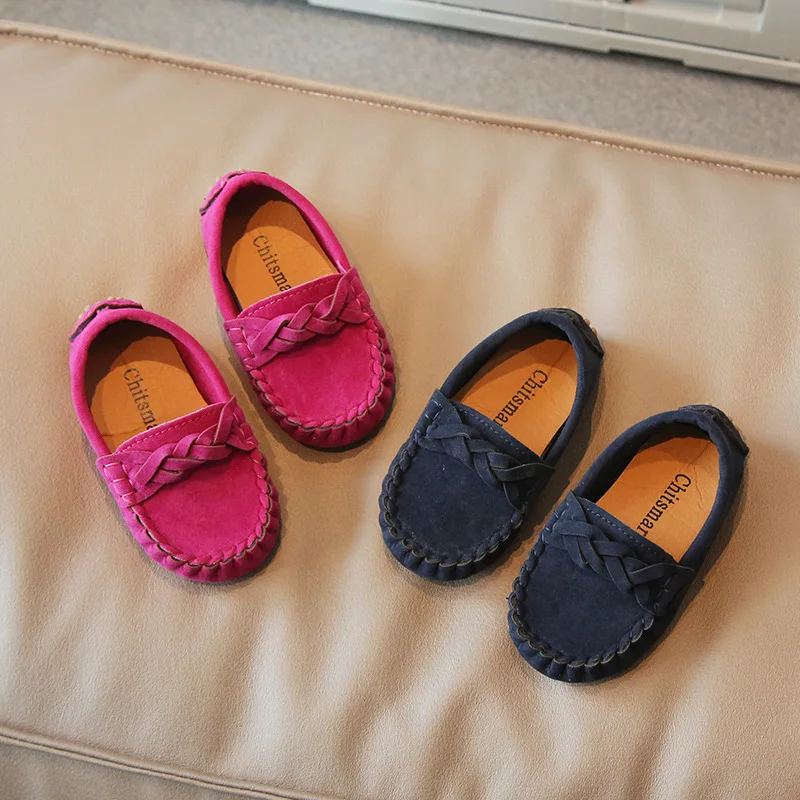 

Children's Loafers Shoes 2022 Boys Girls Casual Shoes Big Kids Tendon Bottom Baby Shoes Girls Moccasins Leather Shoes Flats