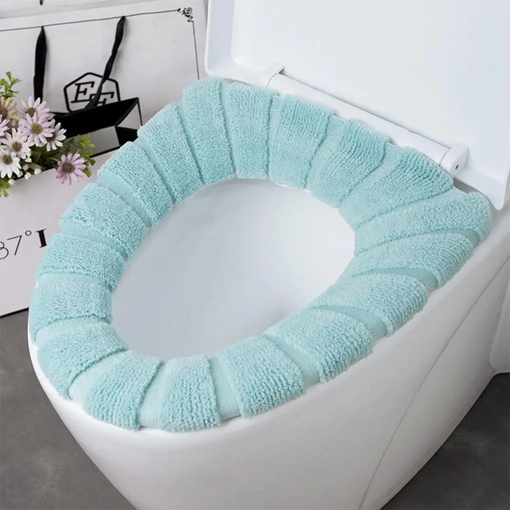 

Крышка для унитаза в ванную комнату мягкий теплый чехол для сиденья подушечки O-формы удобные толстые вязаные коврики для комода