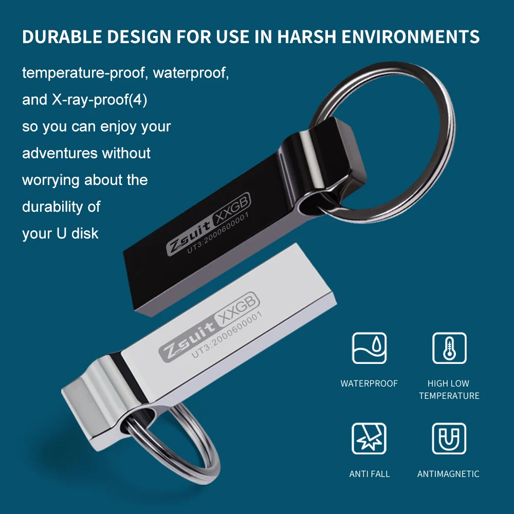 Фото USB-флеш-накопитель в металлическом корпусе, 32-3,0 Гб  флешка usb №5