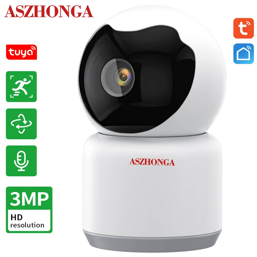 Tuya IP Camera 3MP Wifi Video Surveillance Night VIsion Two Way Audio Auto Tracking Cloud Smart Home Baby |