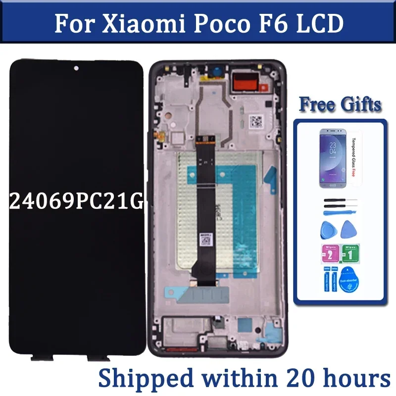 AMOLED для Xiaomi Poco F6 224069PC21G ЖК-дисплей с сенсорным экраном дигитайзер в сборе