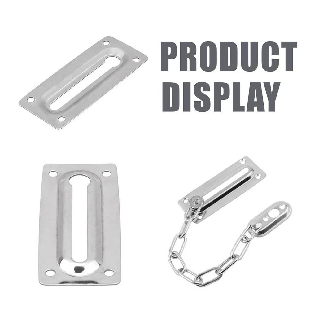 

1pcs Door Chain Lock Stainless Steel Security Chain Guard Latch Home Hotel Anti Theft Buckle Security Lock Door Chain Hardware