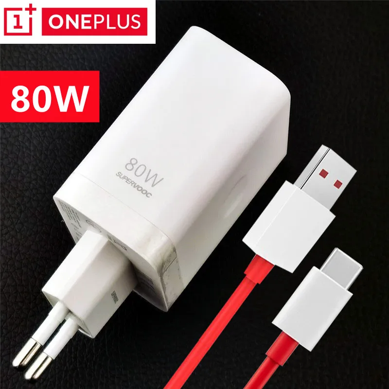 

Original OnePlus Warp Charger 80W SuperVooc Adapter Fast Charge 6A Usb C Cable For OnePlus 9 10 Pro Nord 2 9T 8T 8 GT Ace