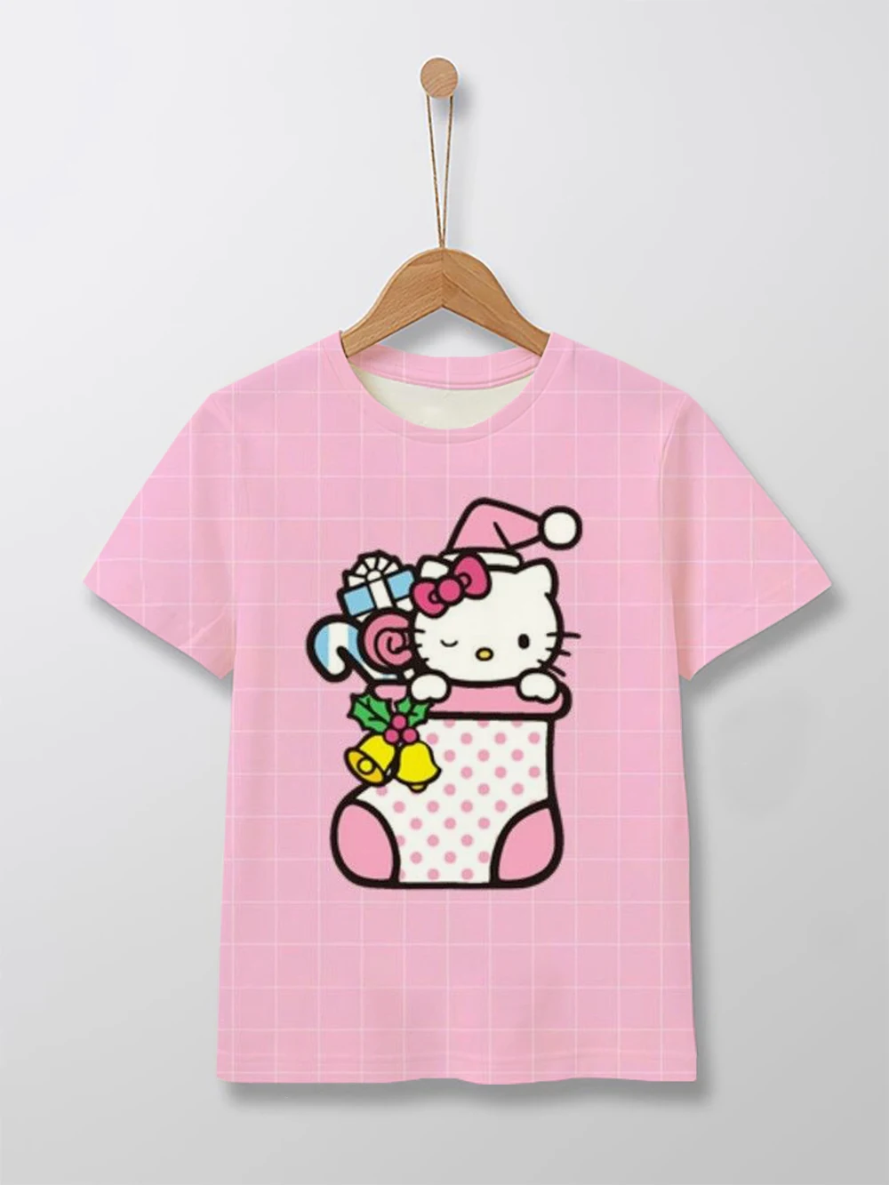 Новая летняя милая повседневная футболка с короткими рукавами для девочек