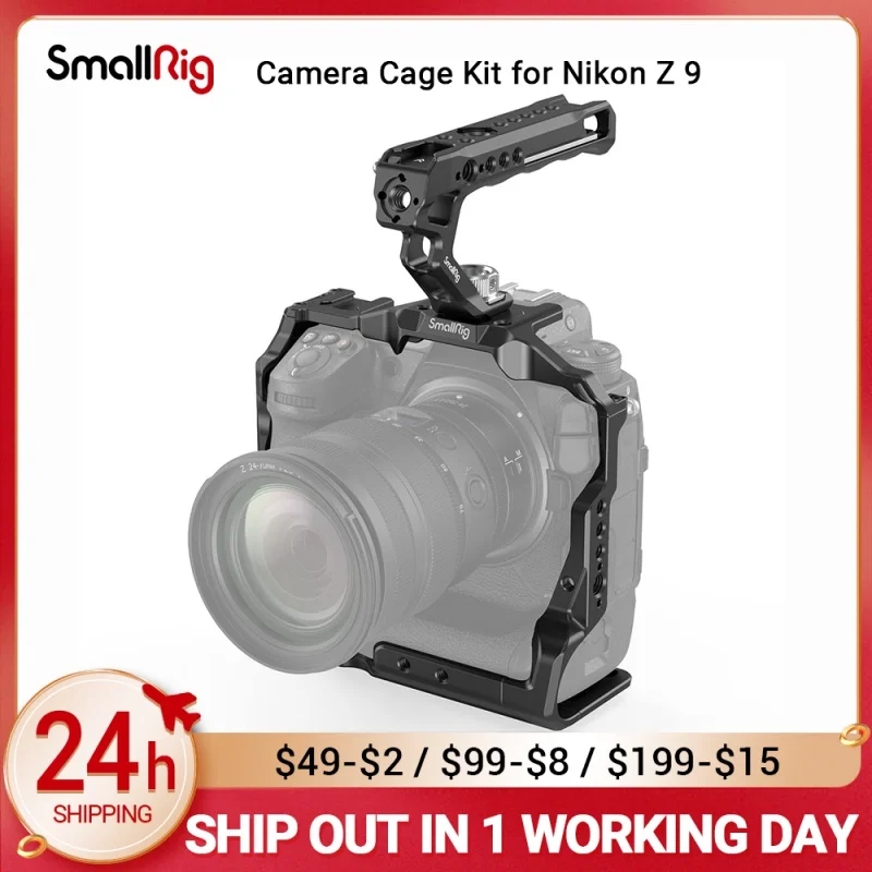 

SmallRig Z 9 Cage Rig Kit for Nikon Z 9 Dslr Camera with Top Handle Aluminum Alloy Cage for Nikon Z 9 3738