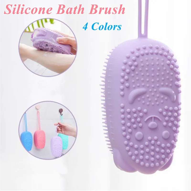 

Sponge Double Sided Bath Brush Massager Skin Cleaning Care Tool Silicone Scrub Brush Shower Exfoliating Body Care