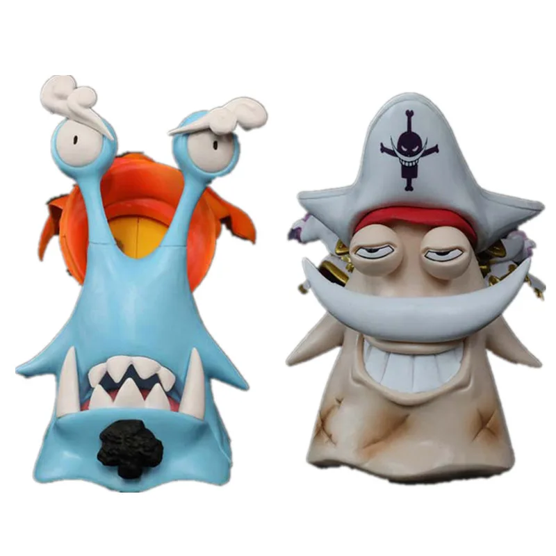 

New Anime One Piece Den Den Mushi Edward Newgate Jinbe Telephone Snail Action Figure PVC Collectible Model Toys for Children