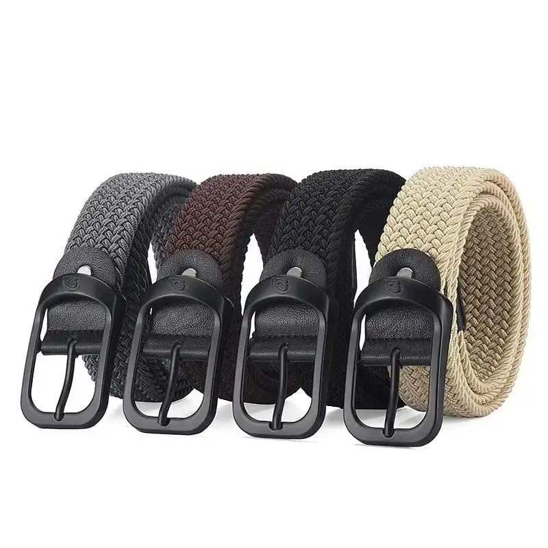 

Men's Belt Casual Woven Elastic Belt Outdoor Sports Women's Belt Climbing Work Belt Jeans Suit Pants Men's and Women's Universal