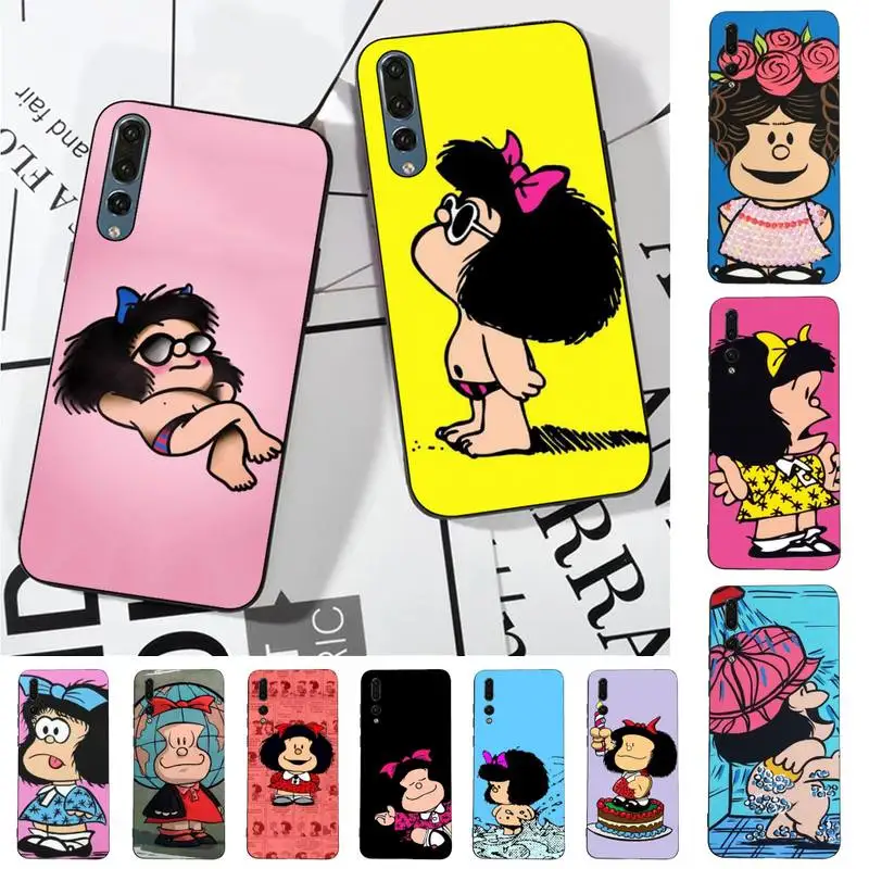 

Cartoon Mafalda Phone Case for Huawei P30 40 20 10 8 9 lite pro plus Psmart2019