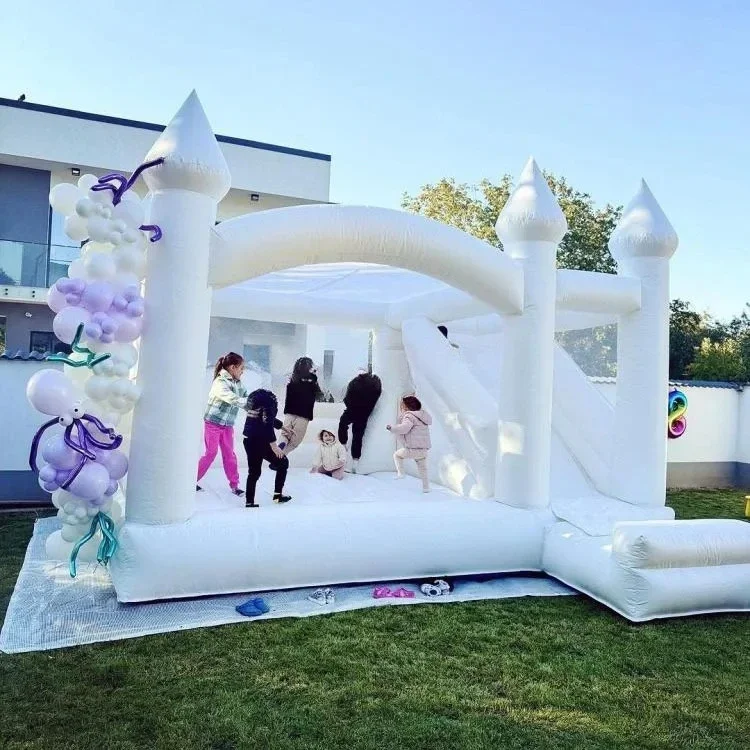 Фото Оптовая продажа пастельных розовых прыжков Bouncer Bounce House Bouncy Castles для покупки №3