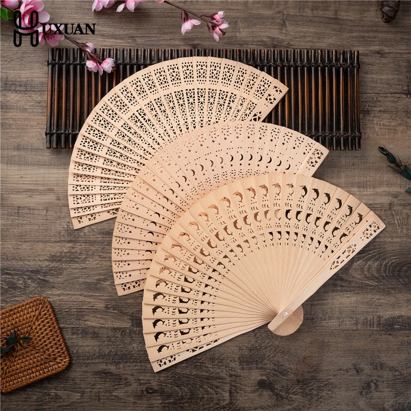 1 шт. деревянный складной веер для свадебного декора танцев