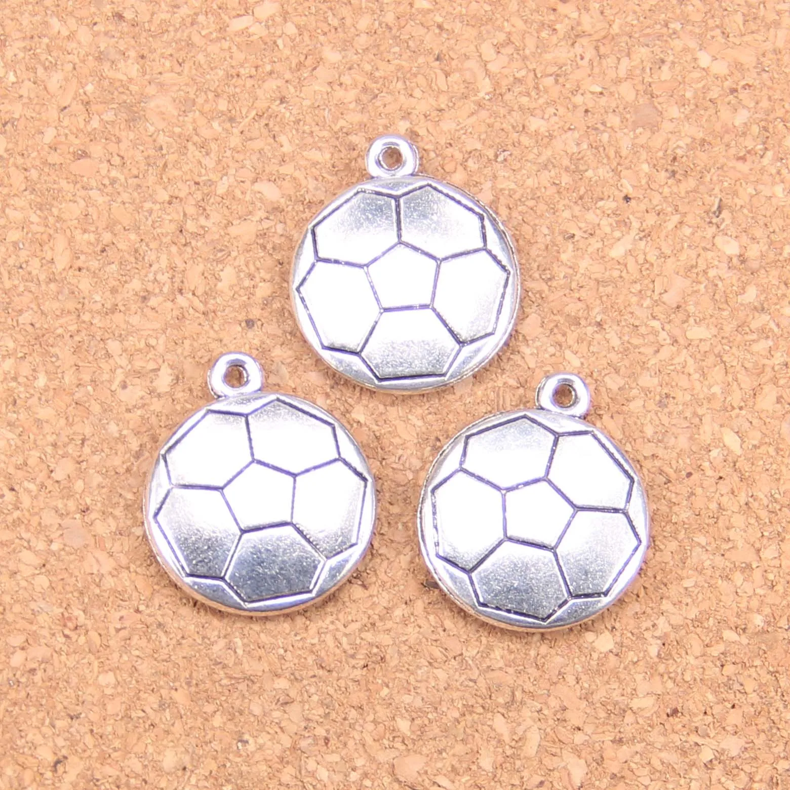 

6pcs Charms Double Sided Football 18x21mm Antique Pendants,Vintage Tibetan Silver Jewelry,DIY For Bracelet Necklace