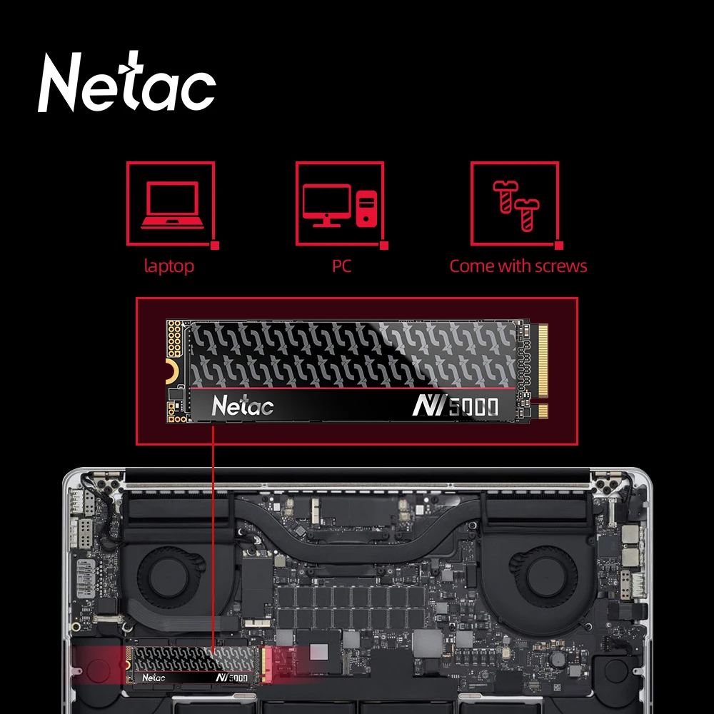 Внутренний твердотельный накопитель Netac SSD M2 NVME 500 ГБ 1 ТБ Ssd M.2 2280 PCIe 4 0 Nmve