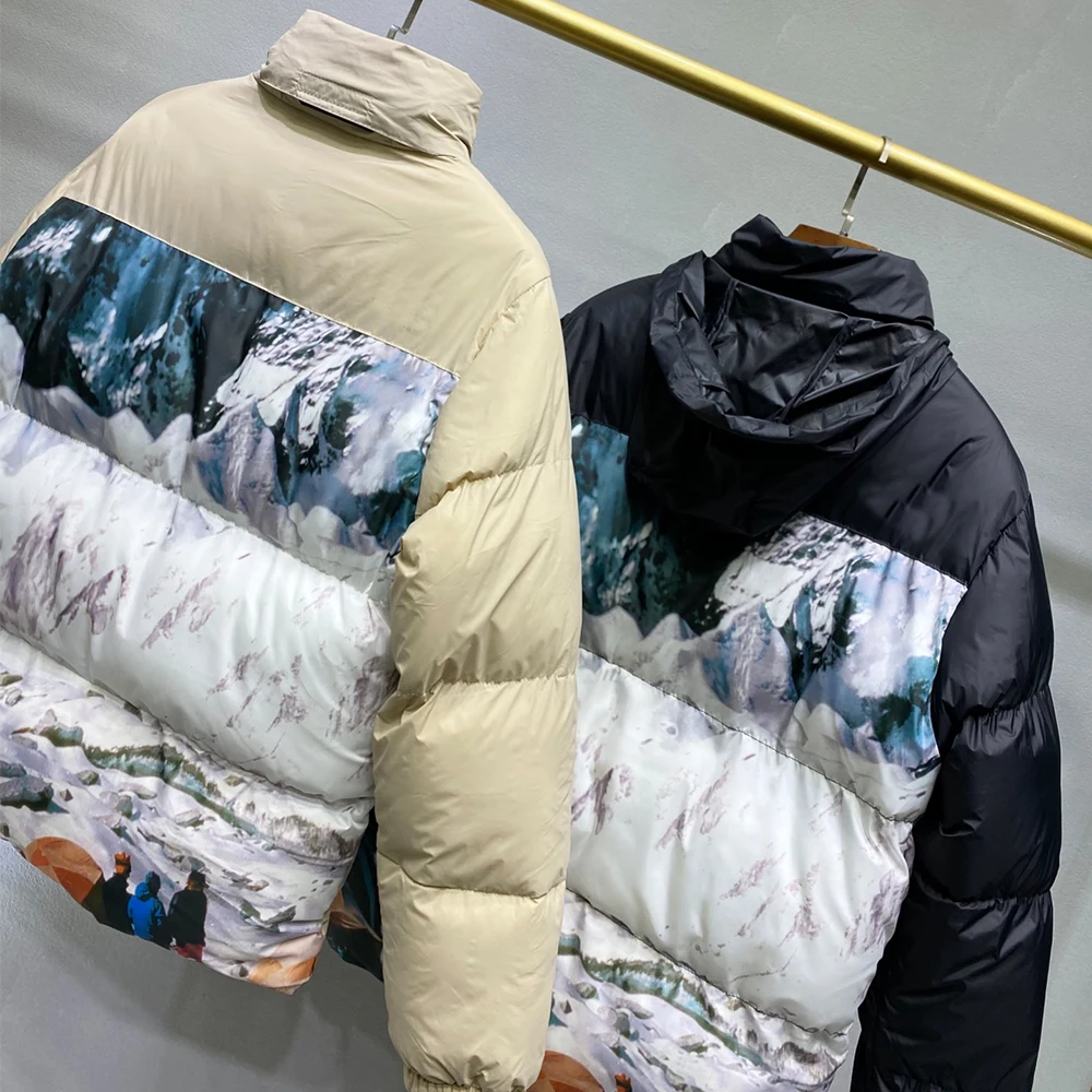 

America Brand Face Everest Snow Mountain Cotton Coat Winter New Down Cotton Coat Stand-up collar Bread Coat Thickened Warm