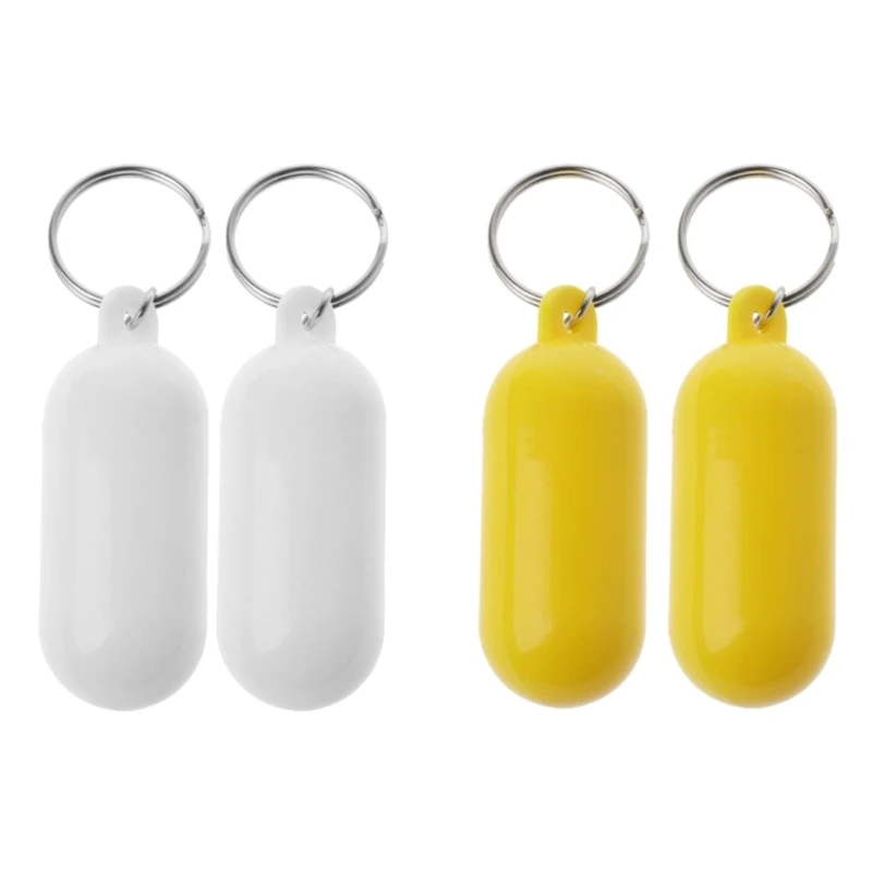 

11UE 2Pcs Kayak Floating Keyring Buoyant Rings Marine Sailings Boat Float Canals Keychain Useful Keys Buckle