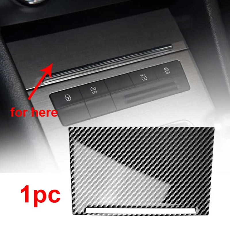 

For SKODA Octavia MT/AT 2015-2018 Stall Panel Decorative Sticker Car Window Button Decorative Frame Carbon Fiber Pattern