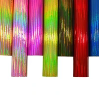 holographic color mirror effect pu foiled faux leather fabric sheet for bagcraftearrings