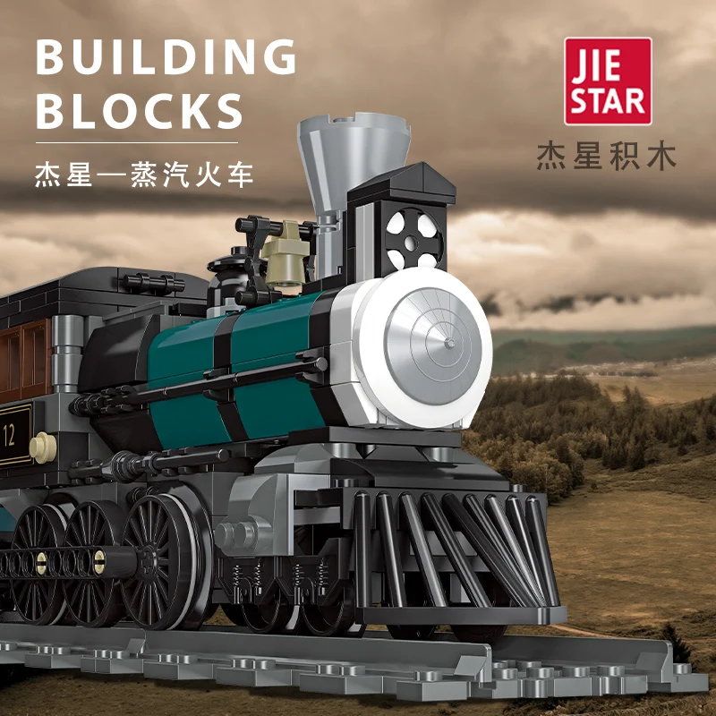 

Building Blocks Bigboy Lecomotive Steam Train Creative Toys Expert Ideas Moc Railway Express Bricks Modular Model Children Gifts