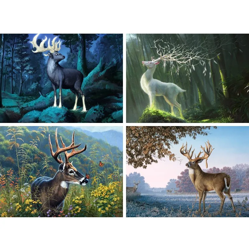 

5d Diy Diamond Paintings Animals Pattern Deers Elk Moose Full Square Round Drill Diamond Embroidery Mosaic For Adults Decor